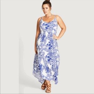 City Chic Asymmetric Hem Hem Dress